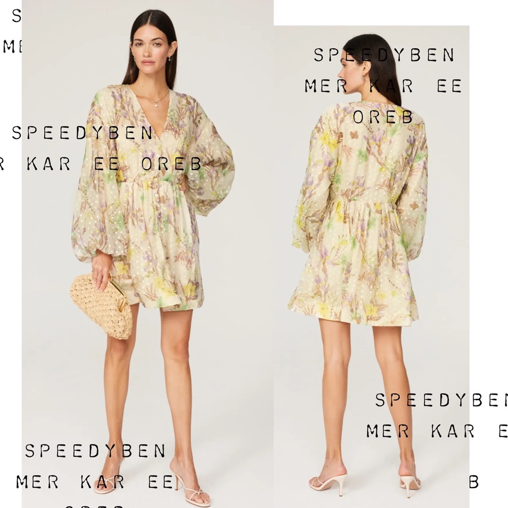 Alexis Floral Embroidered Behati Dress medium